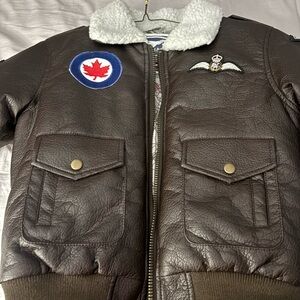 Brown Kids Aviator Jacket